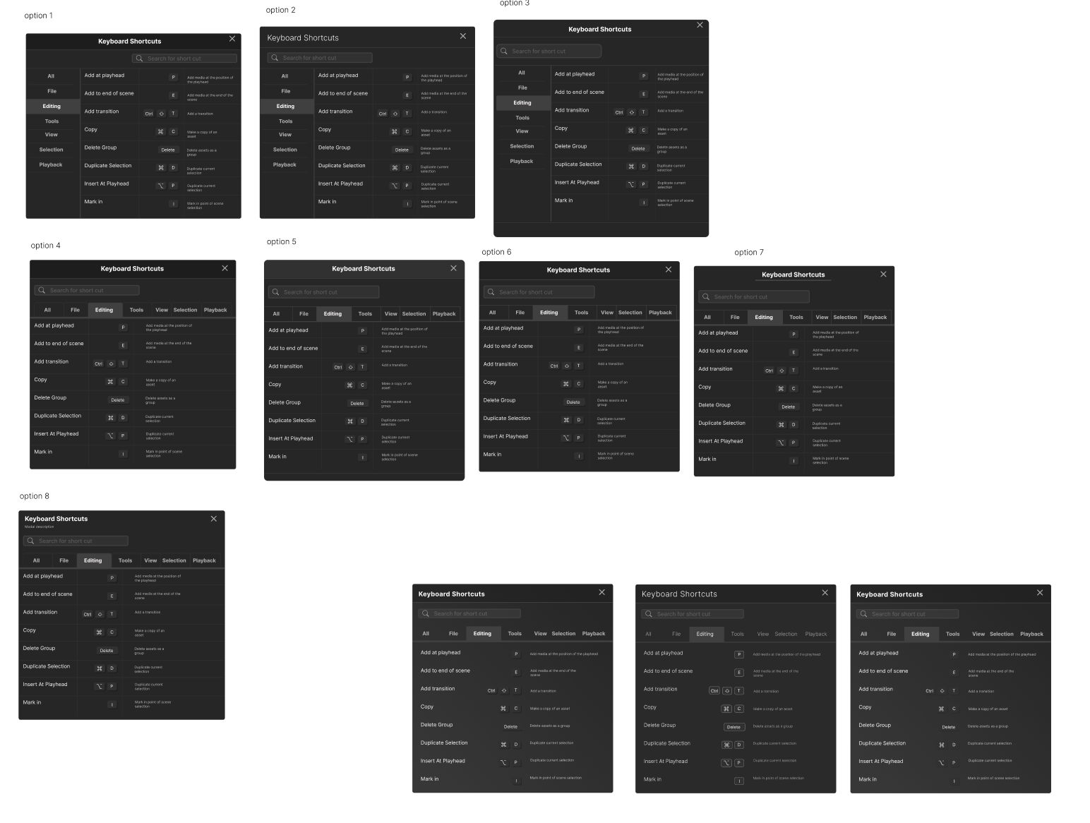 Keyboard Shortcuts Implementation